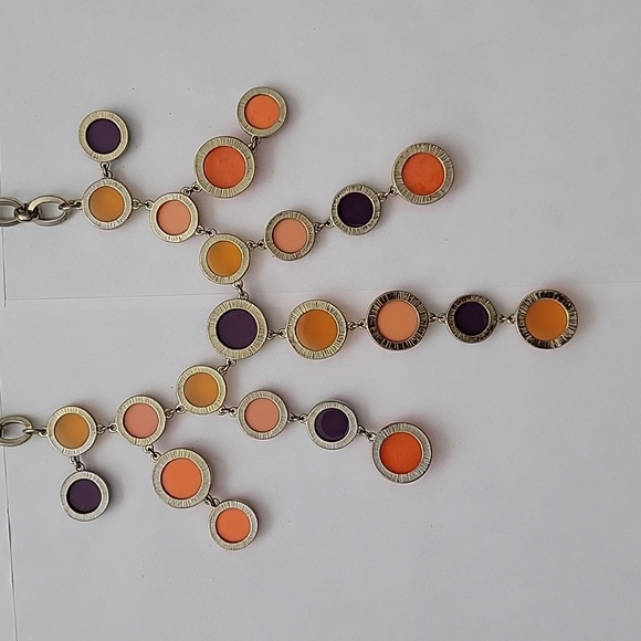 Purple and orange stone necklace. - Picture 5 of 5